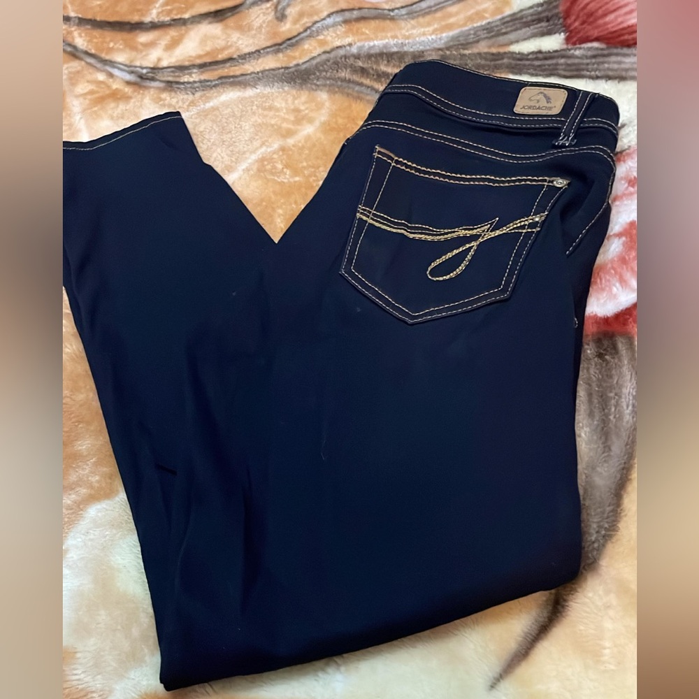 Jordache Women's Black Jeggings with Gold Stitching
